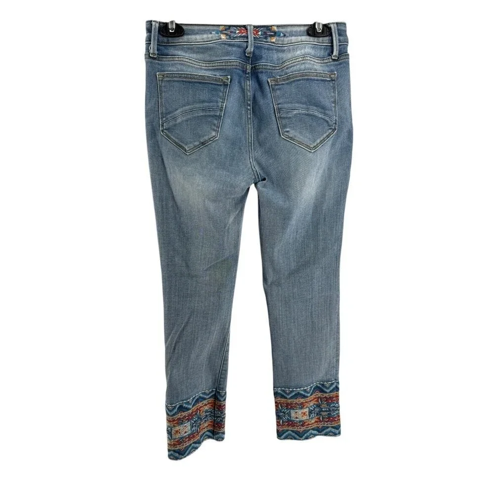 Driftwood Women's Collette Embroidered Straight Leg Jeans Size 26